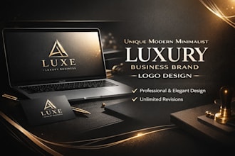 do unique modern minimalist luxury business brand website logo design