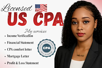 signed CPA letter, income verification, financial statements, CPA audit review