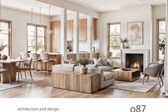create photorealistic 3d interior renders, 3d visualization