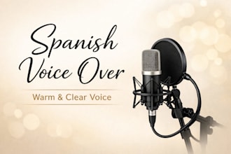 iwill record a warm and clear spanish voice over
