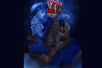 do semirealistic character art, oc art or portraits