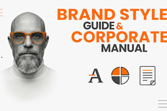create a professional brand style guide and corporate identity manual