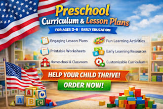 design preschool learning curriculum and lesson plans for early education