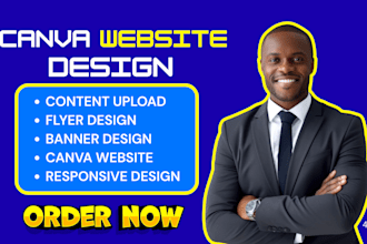 canva website design responsive canva landing page business website SEO expert