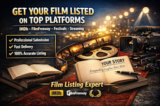 professional pitch your book for film and tv adaptation listing