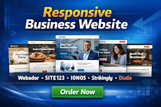 create responsive sales website using webador, site123, ionos, strikingly, duda