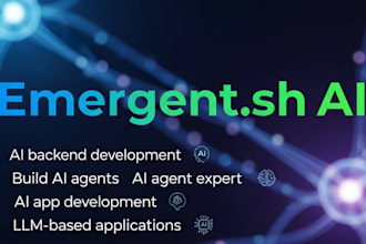 design ai agent, llm app, ai backend solution with emergent