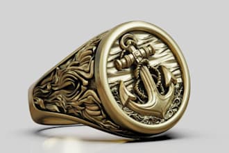 custom 3d signet ring model, name necklace, animal pendant, stl jewelry model