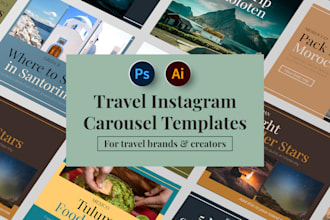 create instagram carousel templates for travel brands