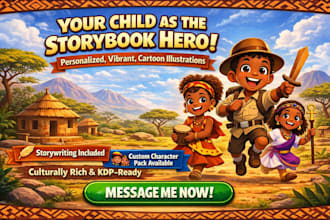turn your child into a storybook hero in personalized african kids book kdpready
