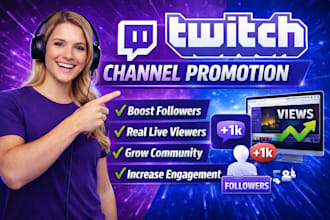 boost twitch live viewers organically with twitch channel promotion