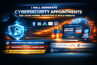 generate cybersecurity appointments b2b leads funnel marketing and build website
