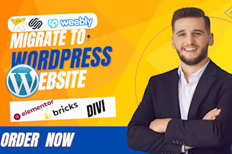 migrate clone or convert wix, squarespace, webflow, weebly, website to wordpress