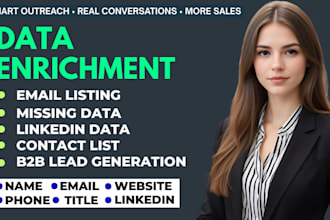 do data enrichment, email list building, b2b lead generation, linkedin outreach
