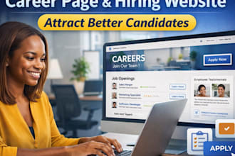 design a modern career page or hiring website for your business