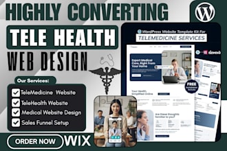 design telehealth website healthcare telemedicine medical therapy clinic website