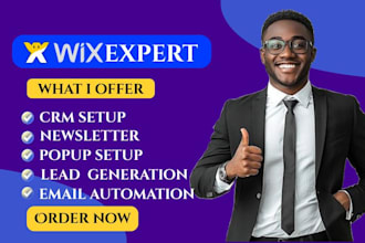 setup wix popup form lead capture page email automation newsletter