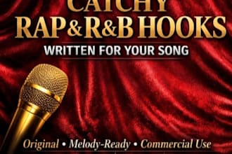 write catchy rap or rnb hooks for your song