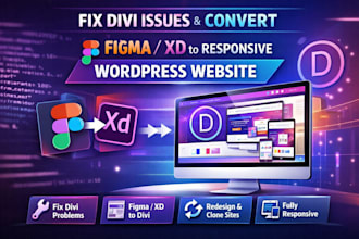 fix divi issue customize divi wordpress website convert figma or xd to wordpress