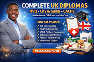 complete city and guilds,nvq, cache, btec, ncfe, aptem, cips healthcare diplomas