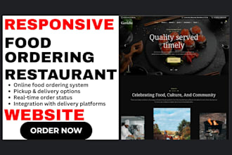design a professional restaurant website with online food ordering