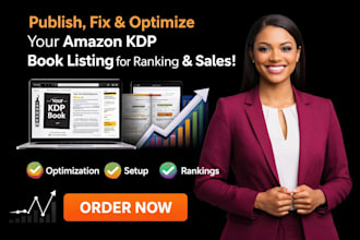 publish, fix and optimize your amazon KDP book listing for ranking and sales