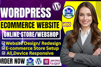 build ecommerce website online shop or webshop with wordpress woocommerce