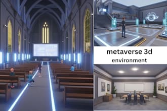 design custom metaverse 3d worlds, avatars and assets for  your virtual space