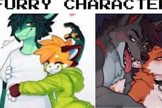 draw furry art, fursona or furry oc in sfw and nsfw style