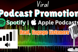 promote podcast on spotify and apple podcast to gain listeners