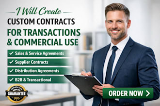 create custom contracts for transactions and commercial use