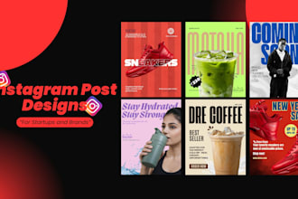 design professional instagram posts for startups and brands