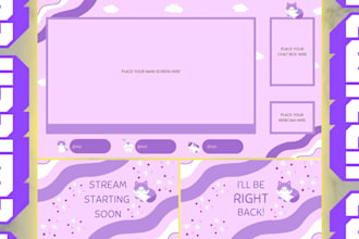 design twitch stream overlay pack