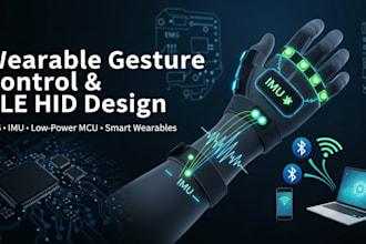 develop wearable gesture prototype design ble hid, emg, imu smart wearables