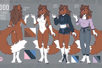 draw nsfw furry reference sheet furry ref sheet fursona character sheet fursuit