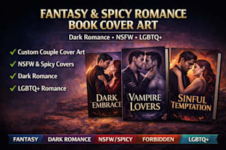do fantasy dark romance nsfw spicy romance cover couple novel art lgbtq story