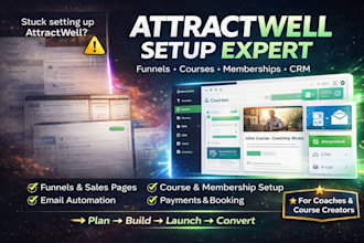 setup attractwell online course membership website wix studio