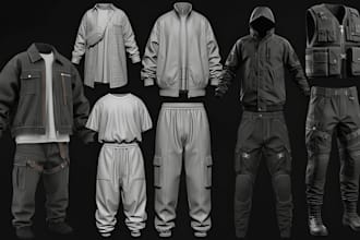 design texture rig 3d clothing for second life vrchat vrchat gta fivem peds sims