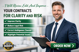 review, edit, and improve your contracts for clarity and risk
