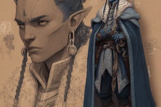 fantasy character fantasy character art in unique style