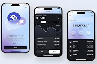 develop fintech app wallet app blockchain app bank app trading website