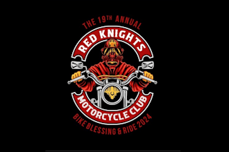 design red knights motorcycle club logo