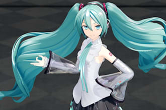 create, edit, fix rig, blendshape, weight paint 3d model for vrchat, vrm, mmd
