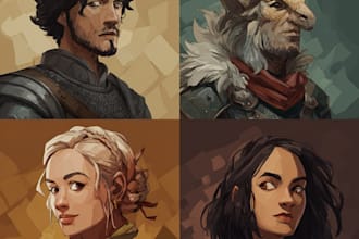 crate custom dnd party portraits and group art