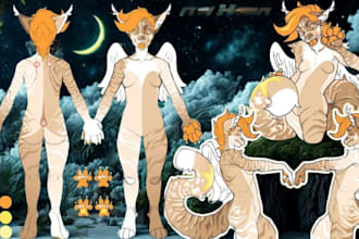 furry reference sheet fursona art furry oc art furry commission sfw furry artist