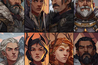 crate custom dnd party portraits and group art