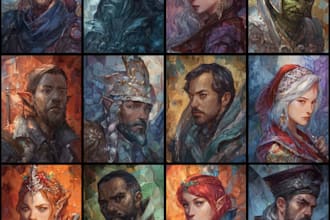 design custom dnd party portraits and group art
