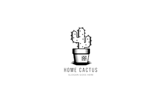 create graceful and fantastic cactus logo design