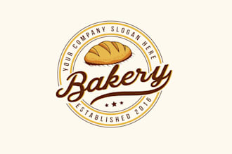 create high quality and beautiful bakery logo design