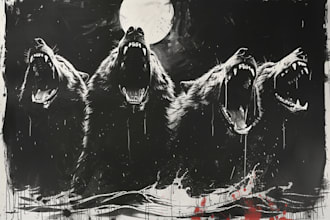 create animal linocut tshirt design for brands
